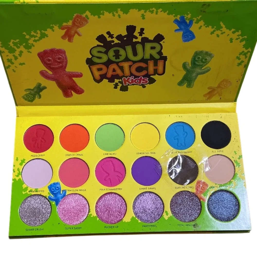 Morphe Eyeshadow Palette Sour Patch Kids, Sour Then Sweet, Bright Hues, Shimmer
